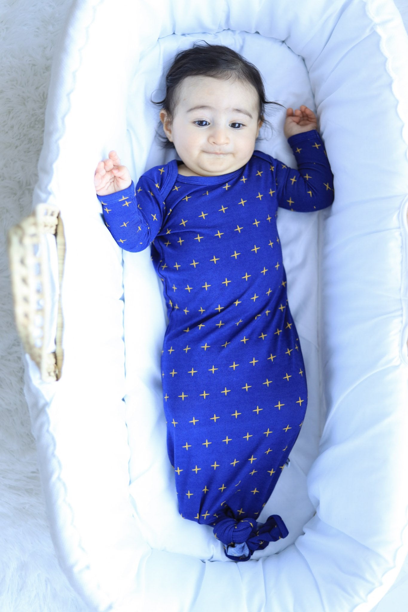 Miles Knotted Gown, Knotted Baby Gown - Jelly Comfort