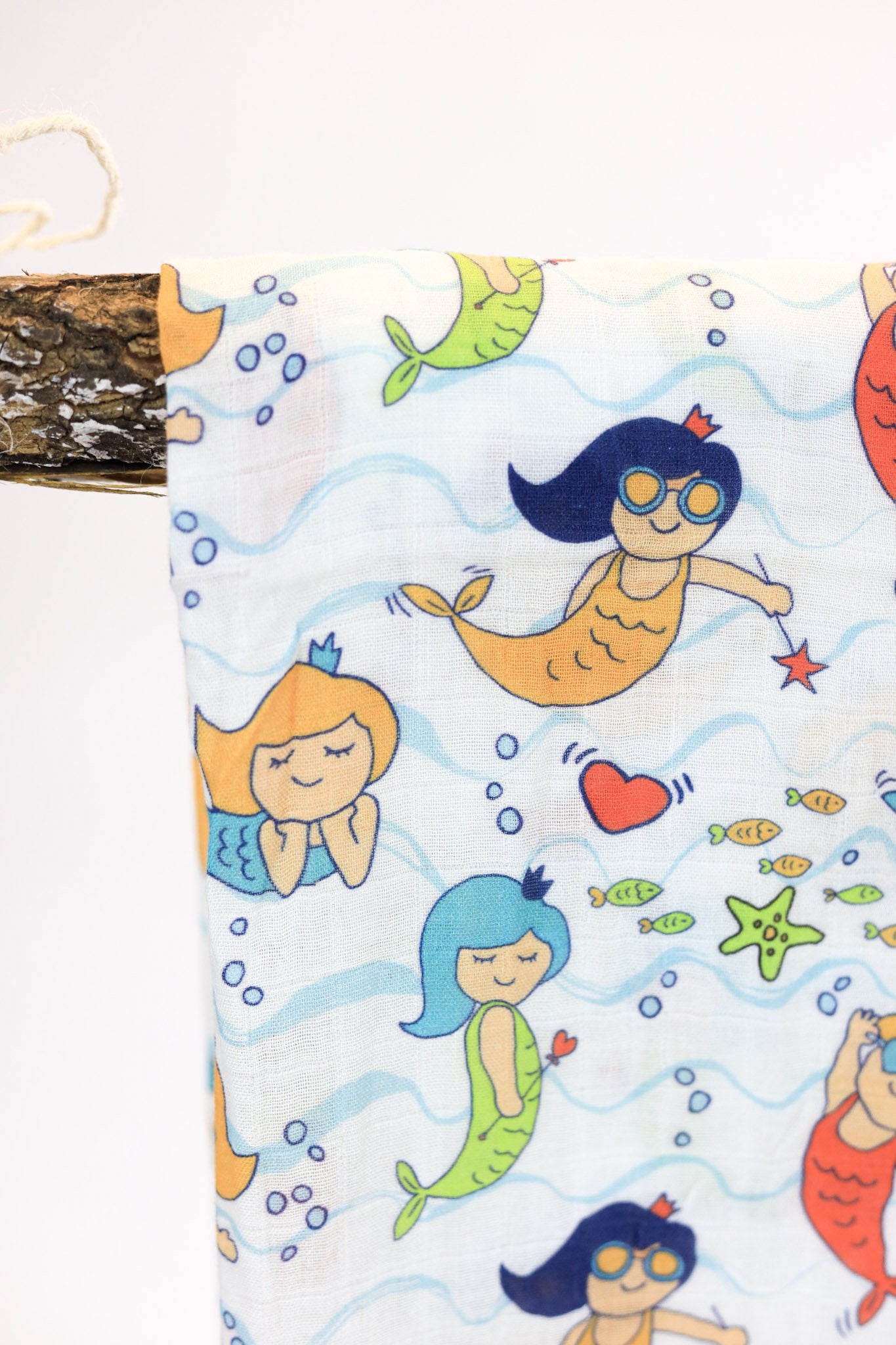 Mermaid Muslin Swaddle Blanket